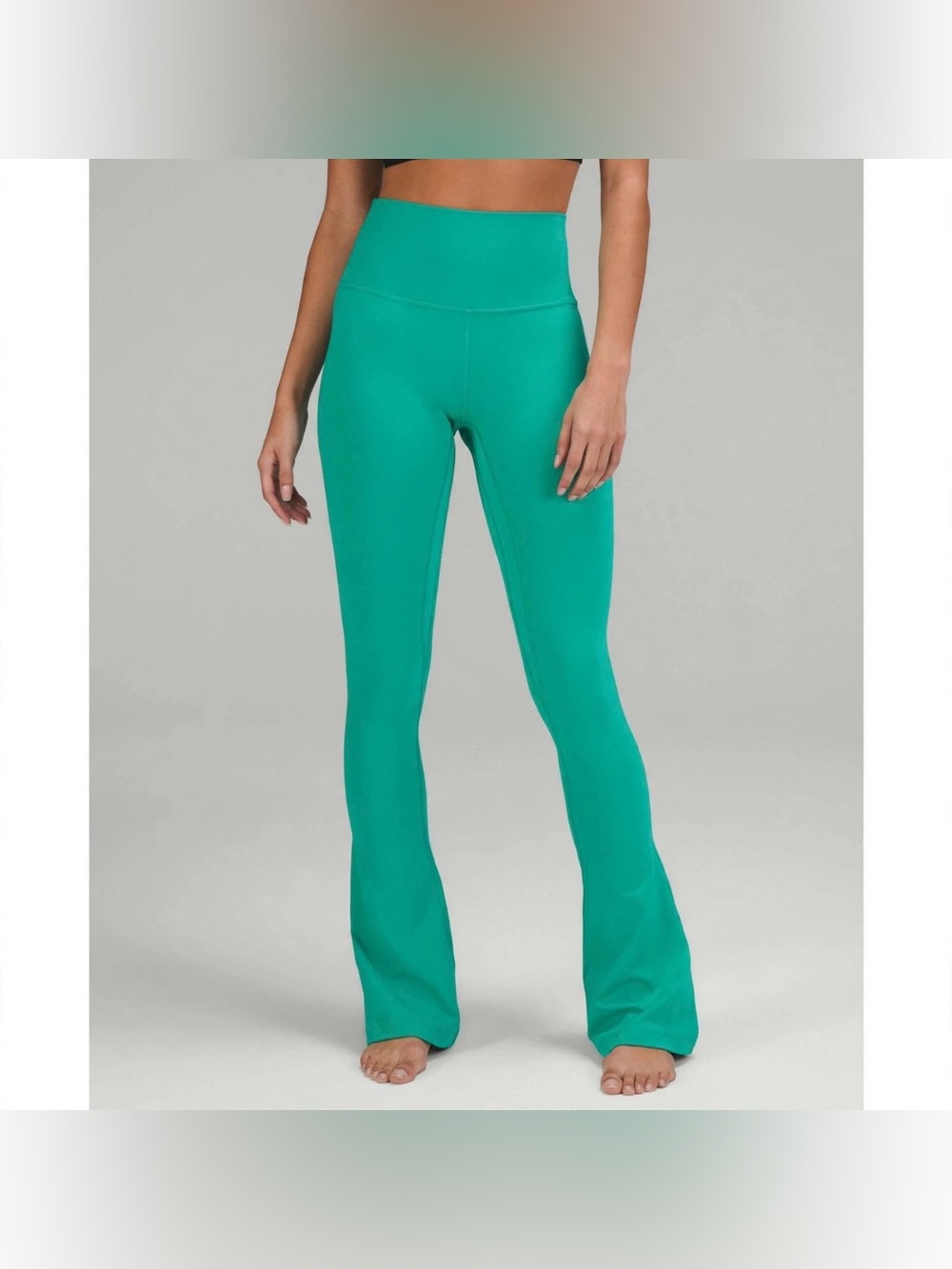 Lululemon Align High Rise Mini Flared Pant in Maldives Green Size 14 Yoga Active